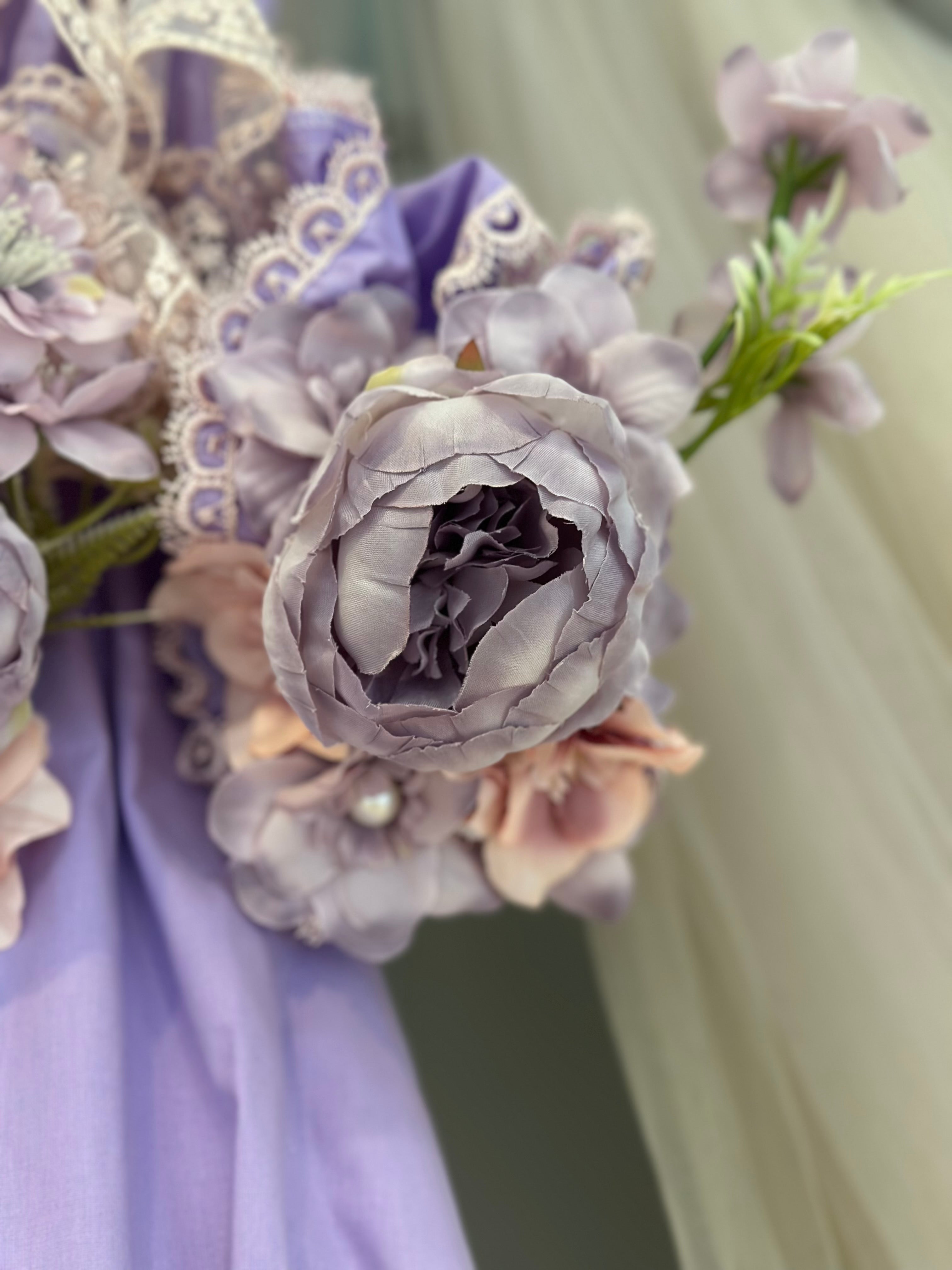 Purple Flower Baby Gown